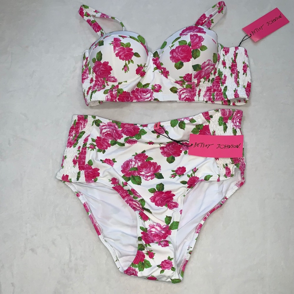 Betsey Johnson Pink Floral Bikini